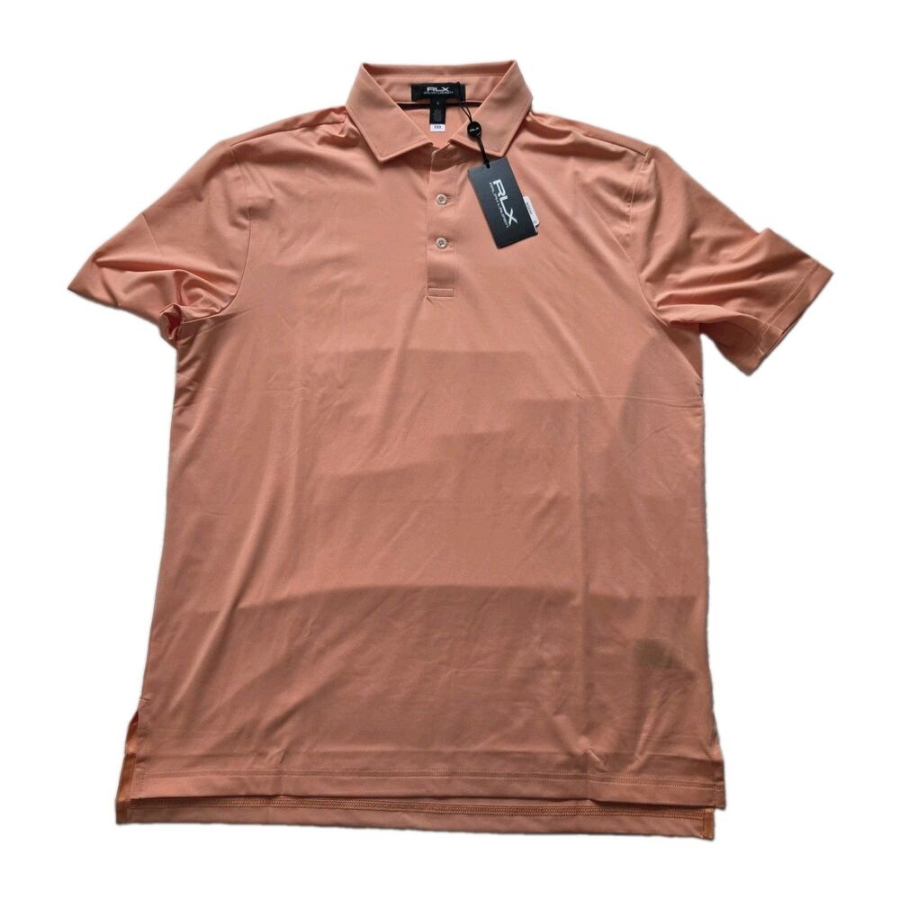 Ralph Lauren RLX Polo Golf Shirt Wicking Orange Stretchy Sz M New